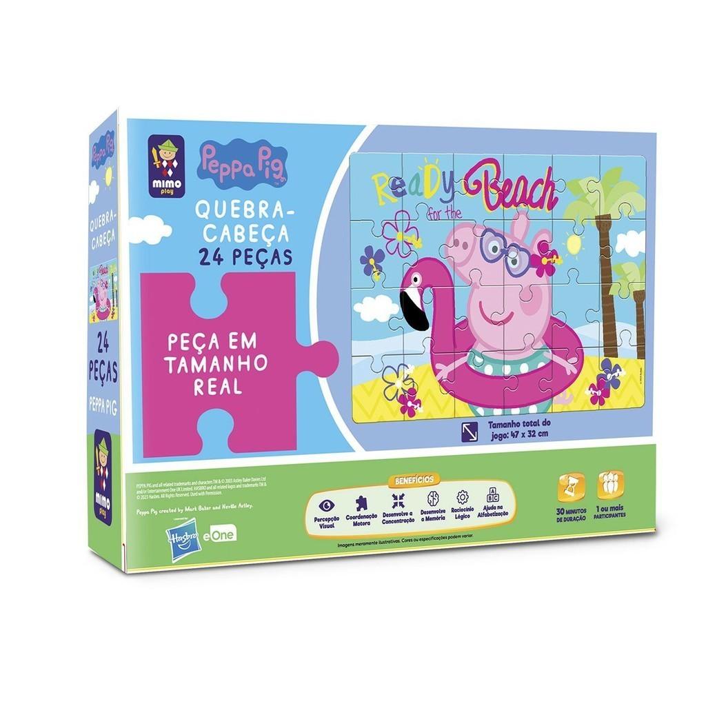 Quebra-cabeça Gigante Peppa Pig Na Praia 24 Peças - Mimo