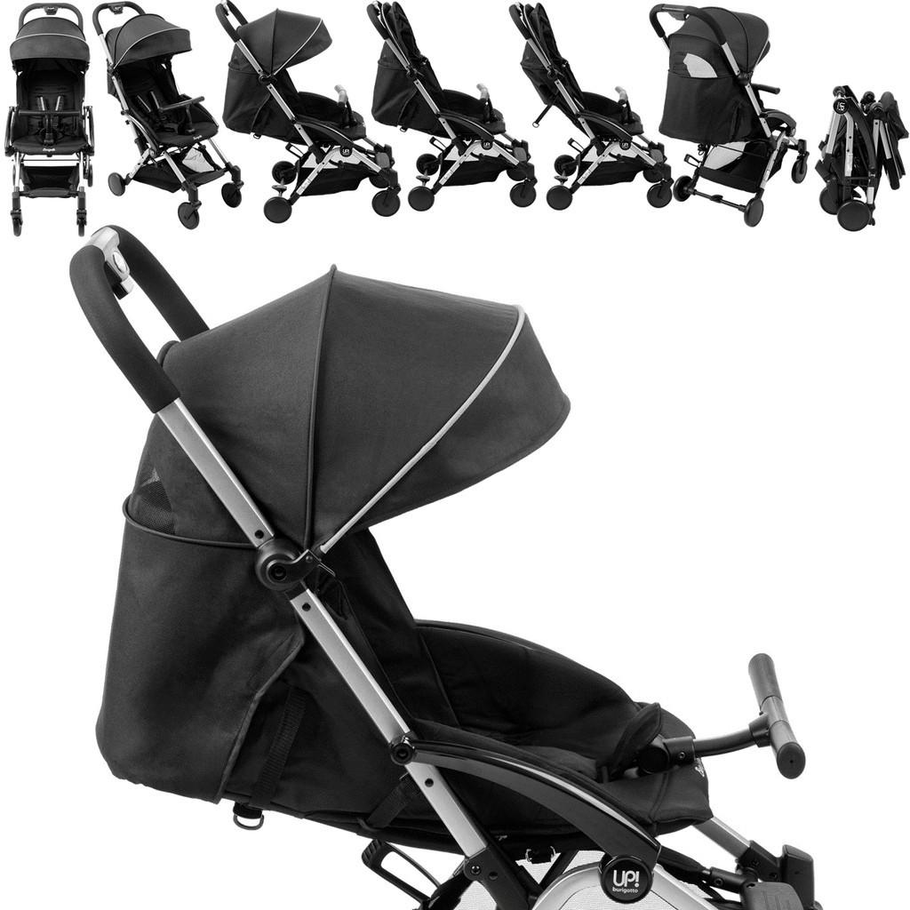 Carrinho De Bebe Para Passeio Compacto Burigotto Up Metal Prata