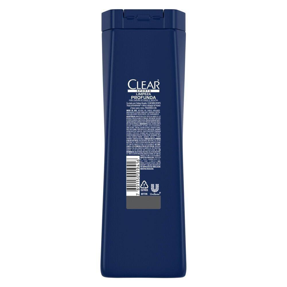Shampoo Clear Men Sports Anticaspa Limpeza Profunda 400ml