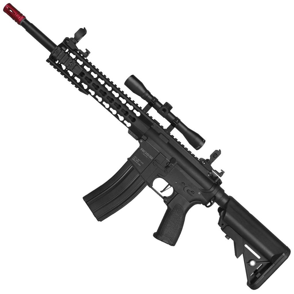 Fuzil Airsoft Elétrico Rossi Ar15 Neptune Keymod +luneta4x32