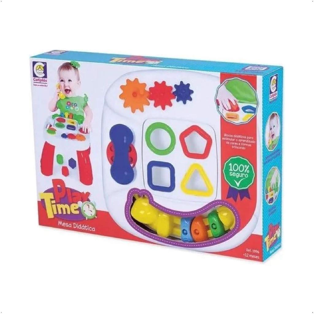 Brinquedo Mesinha Didática Infantil 21cm De Altura Com Blocos Interativos Cotiplas