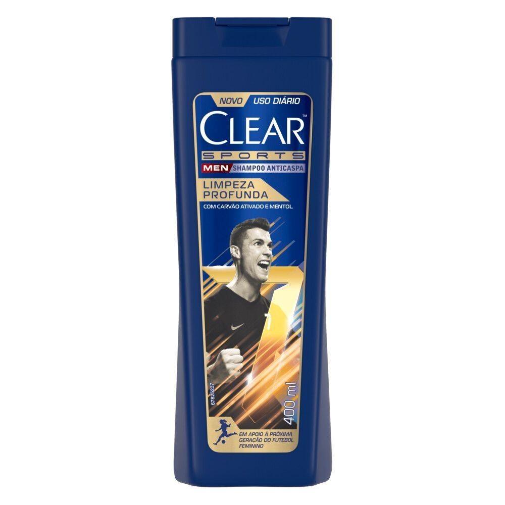 Shampoo Clear Men Sports Anticaspa Limpeza Profunda Com 400ml