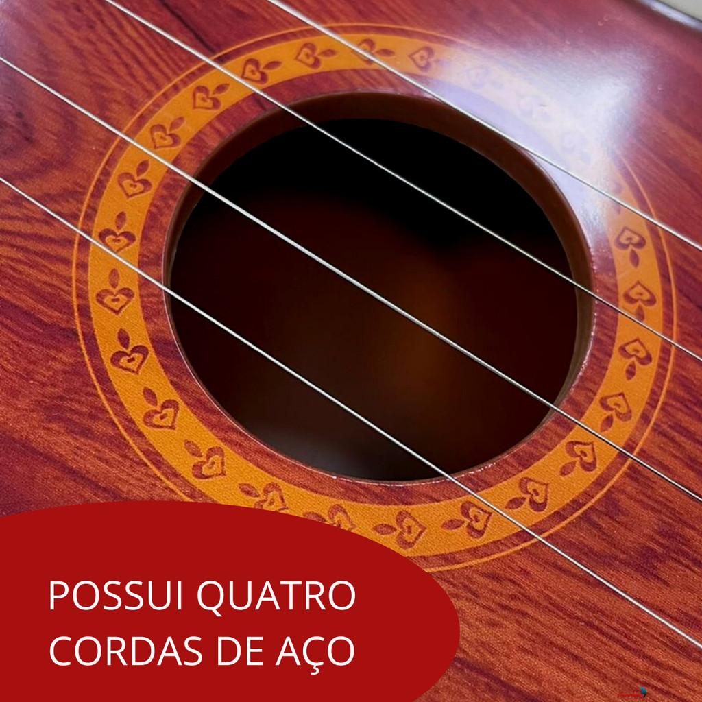 Mini Violão Acústico Infantil Cordas Aço Brinquedo Inmetro Importway