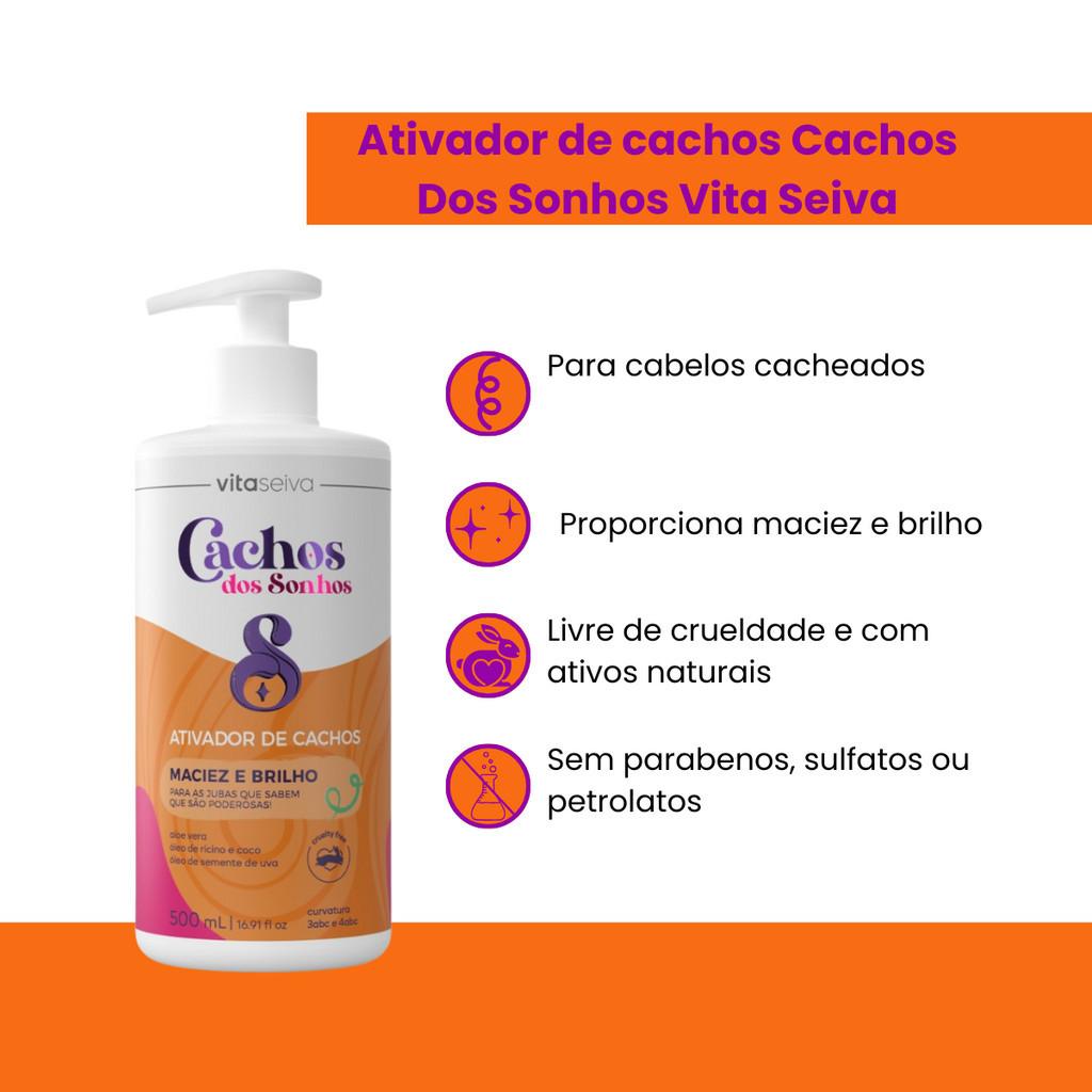 Ativador Cachos Condicionador Sonhos Vita Seiva 500ml
