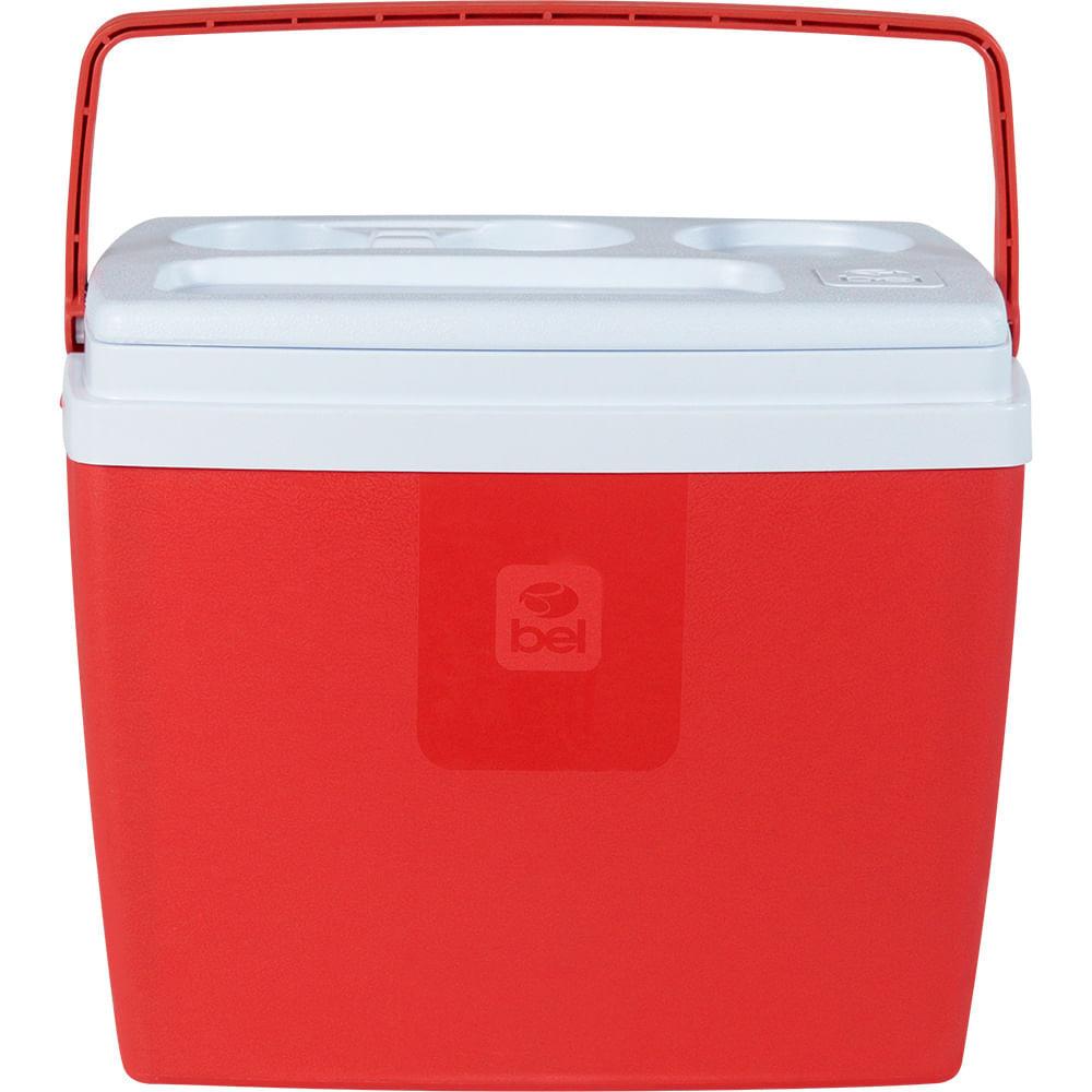 Caixa Térmica Cooler 19l Vermelha Pesca Praia Camping Belfix