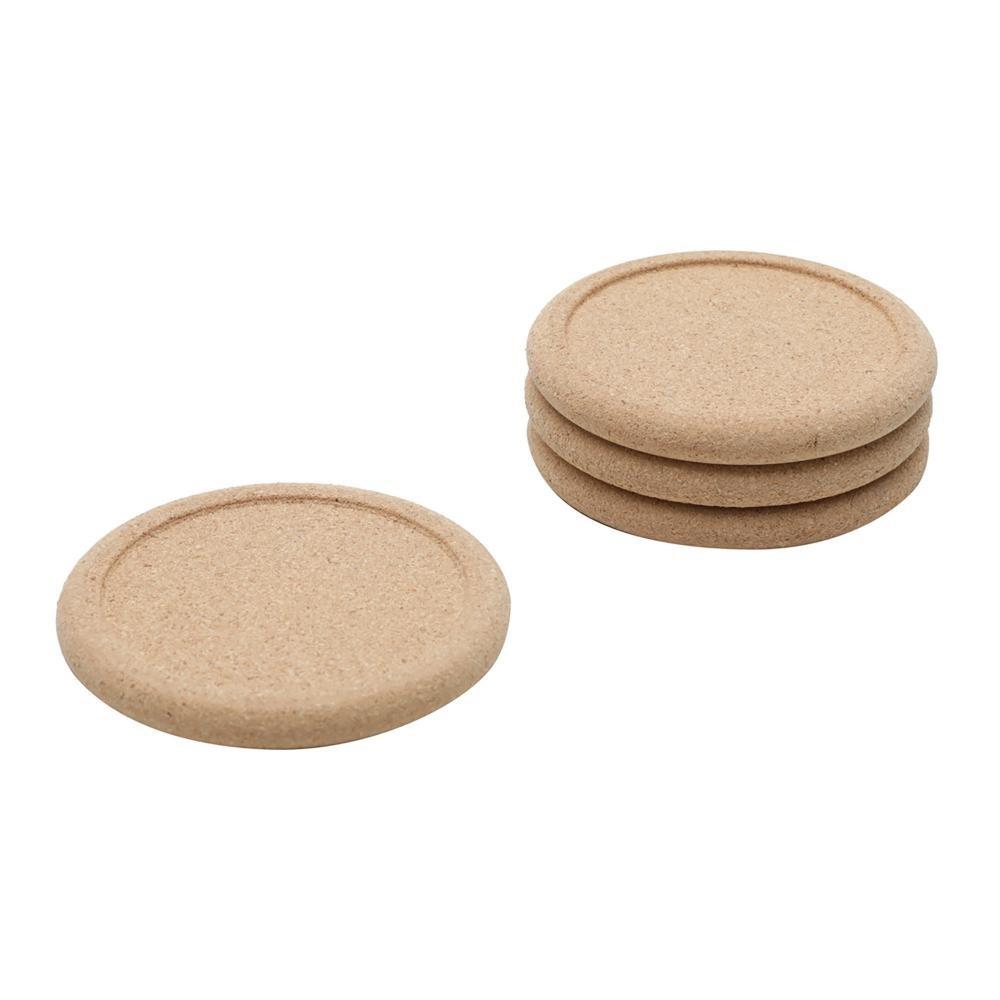 Kit 4 Porta Copos Wolff Cortiça 10cm Proteção Para Mesa E Decoração