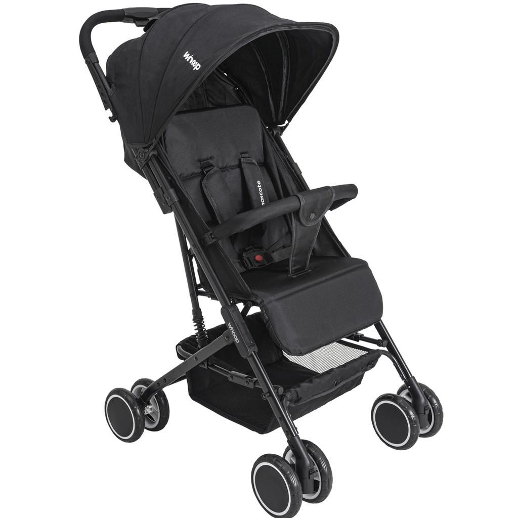 Carrinho Kiddo Berço Passeio Mascote Preto Compacto