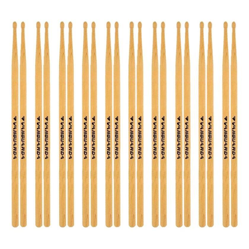 Kit 10 Pares De Baqueta Marfim 5a Bateria Profissional