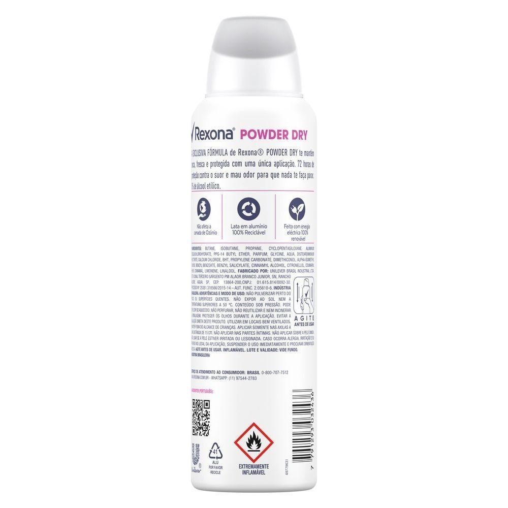 Kit 6 Desodorantes Rexona Motionsense Antitranspirante Aerossol Powder Dry 150ml