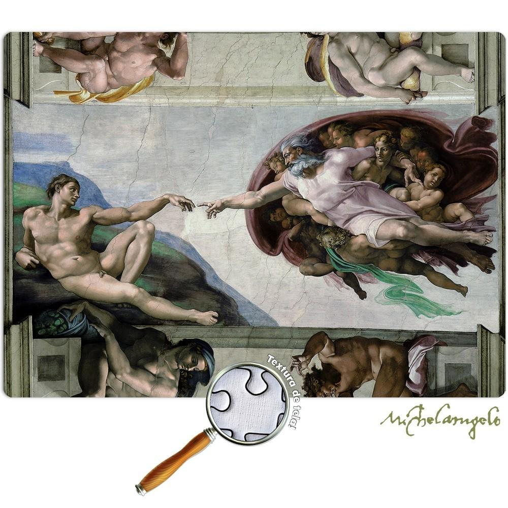 Quebra Cabeça A Criação De Adão Michelangelo 500 Peças Toyster Coleção Obras De Arte Pintor Puzzle