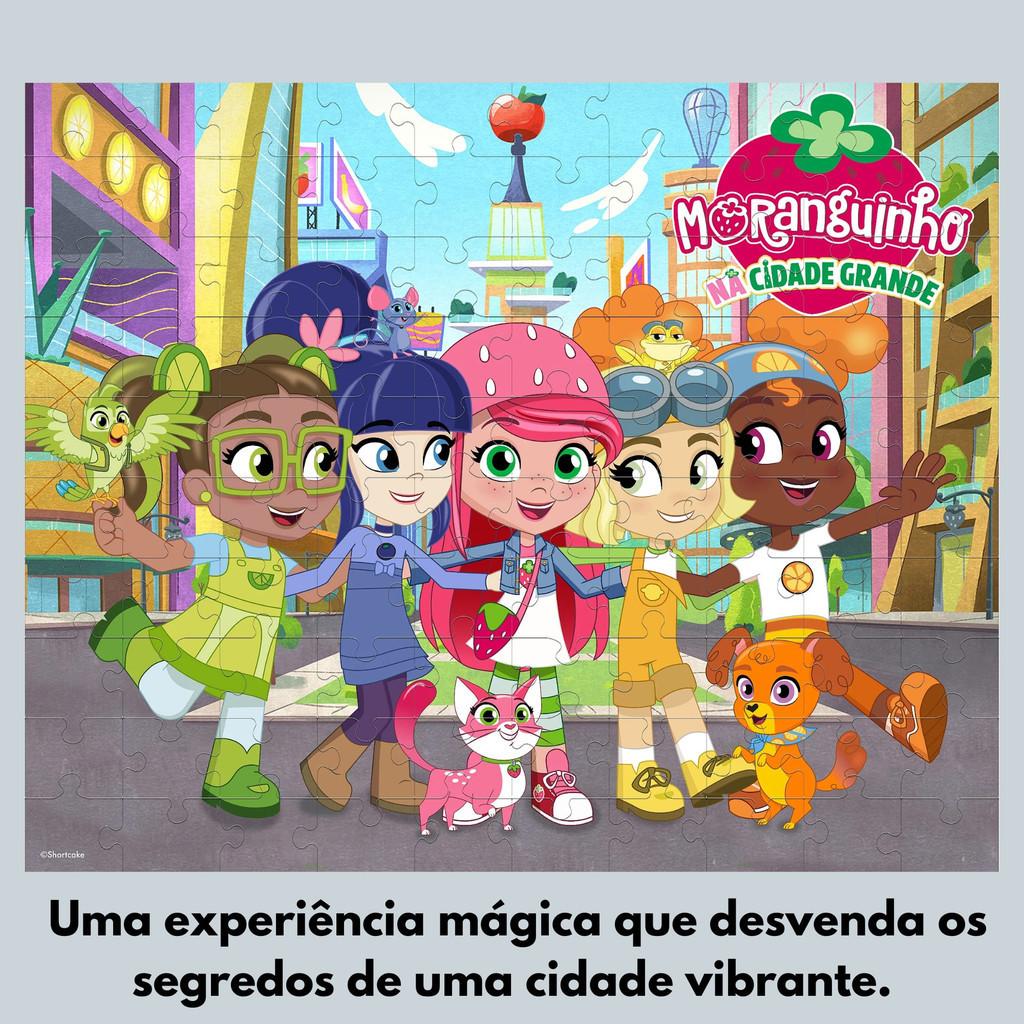 Brinquedo Infantil Quebra Cabeça 100 Peças Moranguinho E Suas Amigas Mimo Toys