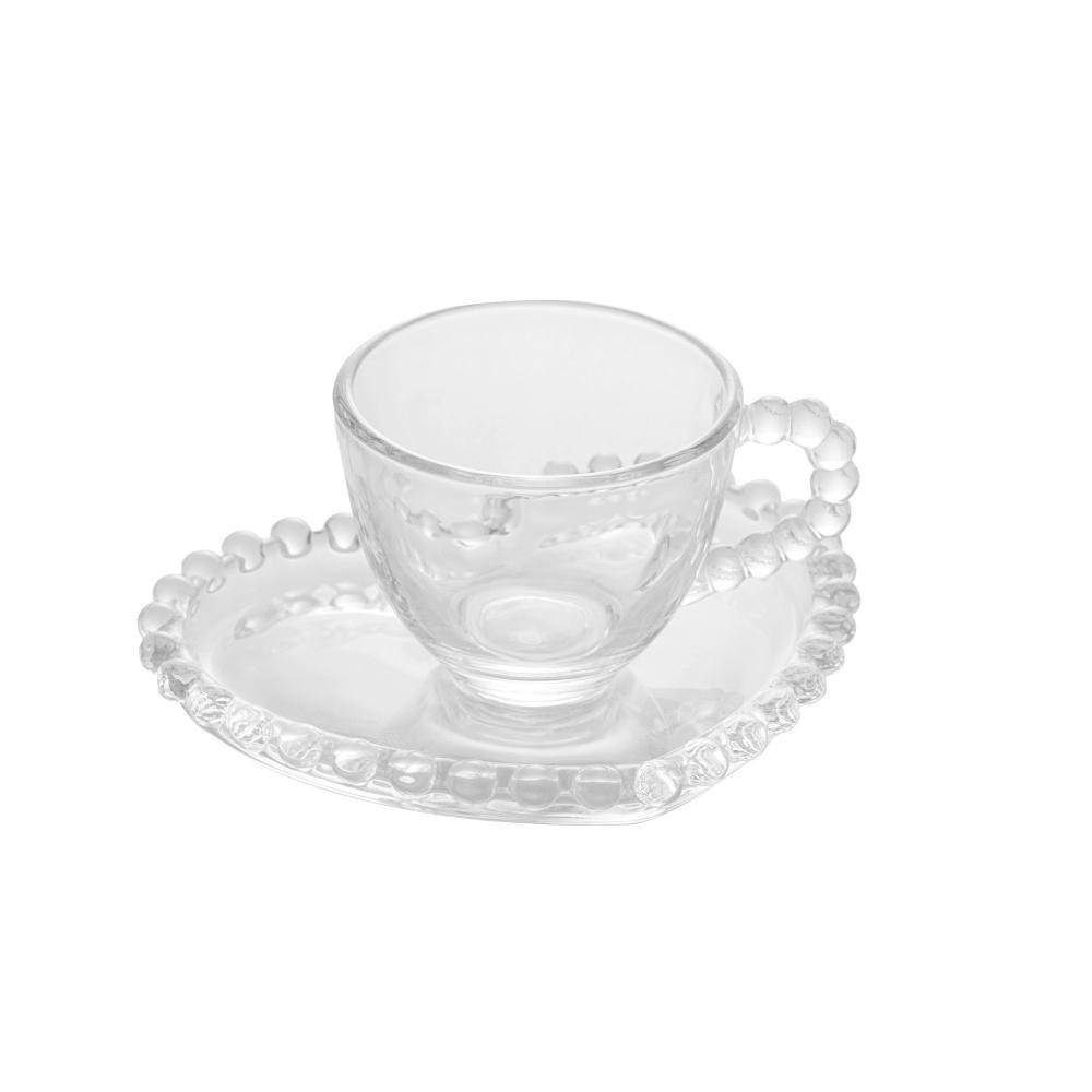 4 Xícaras Para Café Wolff Pearl De Cristal Incolor