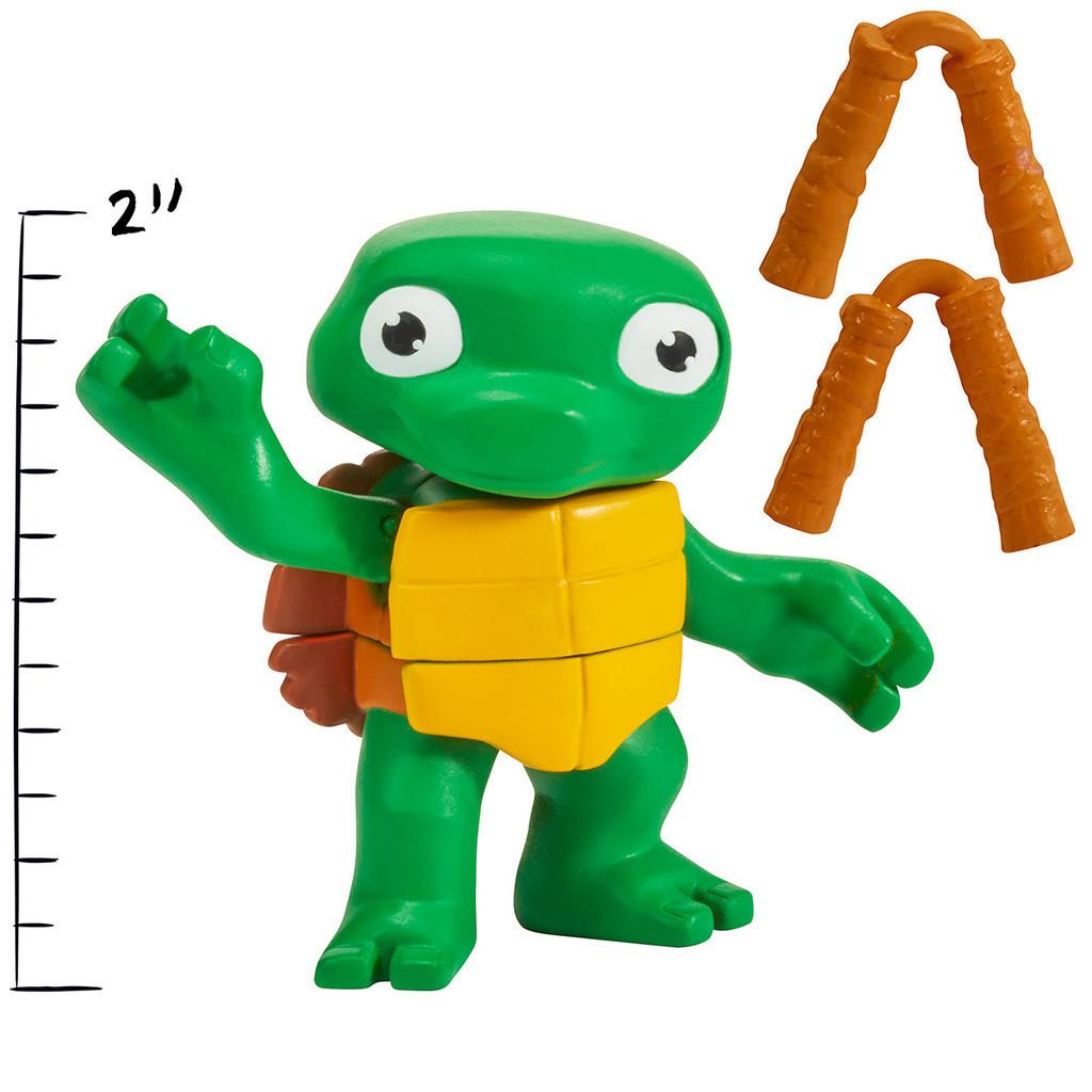 2 Bonecos Turtle Tots Raph E Mickey - As Tartarugas Ninja