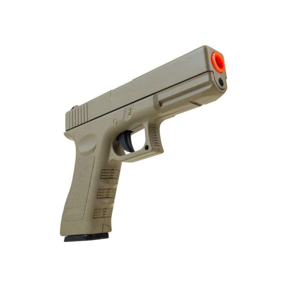 Pistola De Airsoft G19 Vg Gk-v20 Tan Metal Mola 6mm + Kit