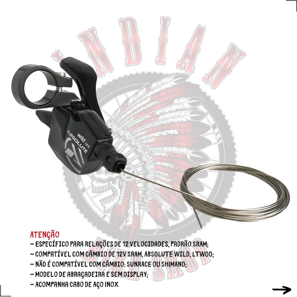 Alavanca Cambio Absolute Wild 2 Traseiro Direito 12V - Abraçadeira S/Display - 1x12v