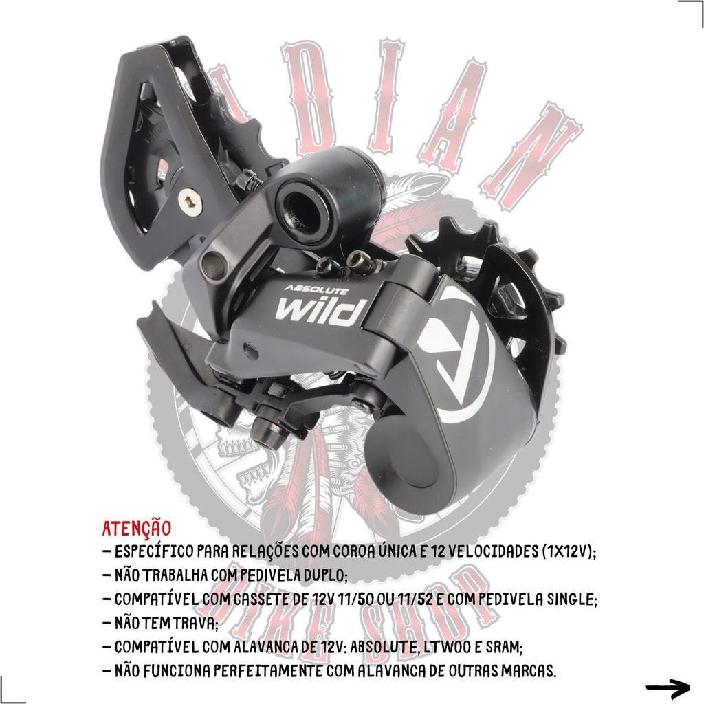 Cambio Traseiro 12v Absolute Wild 2 P/K7 11/50 11/52 1x12v