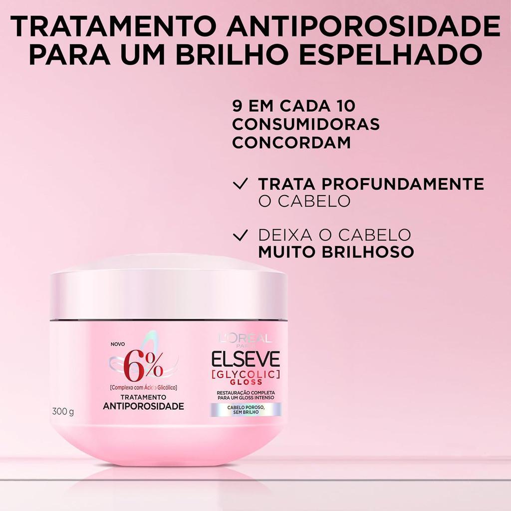 Kit C/3 Máscara Elseve Glycolic + Cachos + Longo Dos Sonhos