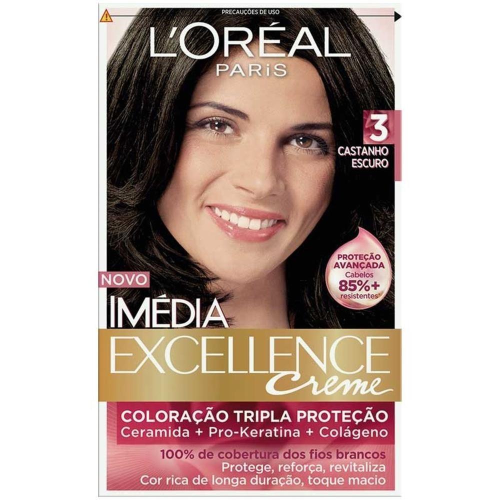 Tintura Imedia Excellence Creme 3 Castanho Escuro