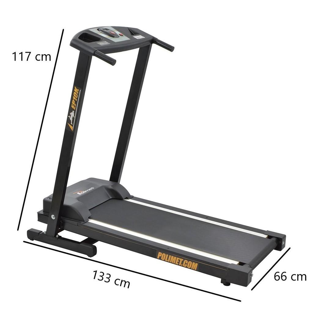 Esteira Elétrica Ep-10k Dobrável Polimet Profissional Residencial Fitness Bivolt Cor Preto