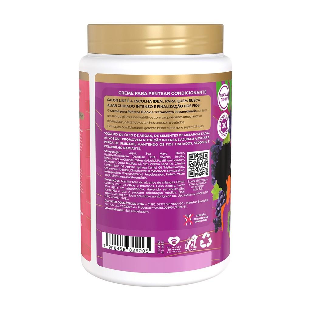 Creme Para Pentear Uva + Melancia Óleo De Tratamento Extraordinário 1kg