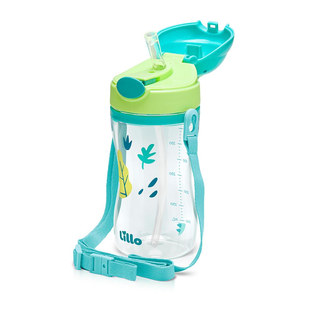 Copo Infantil Tritan C/Alça E Canudo Dinossauro 400ml Lillo