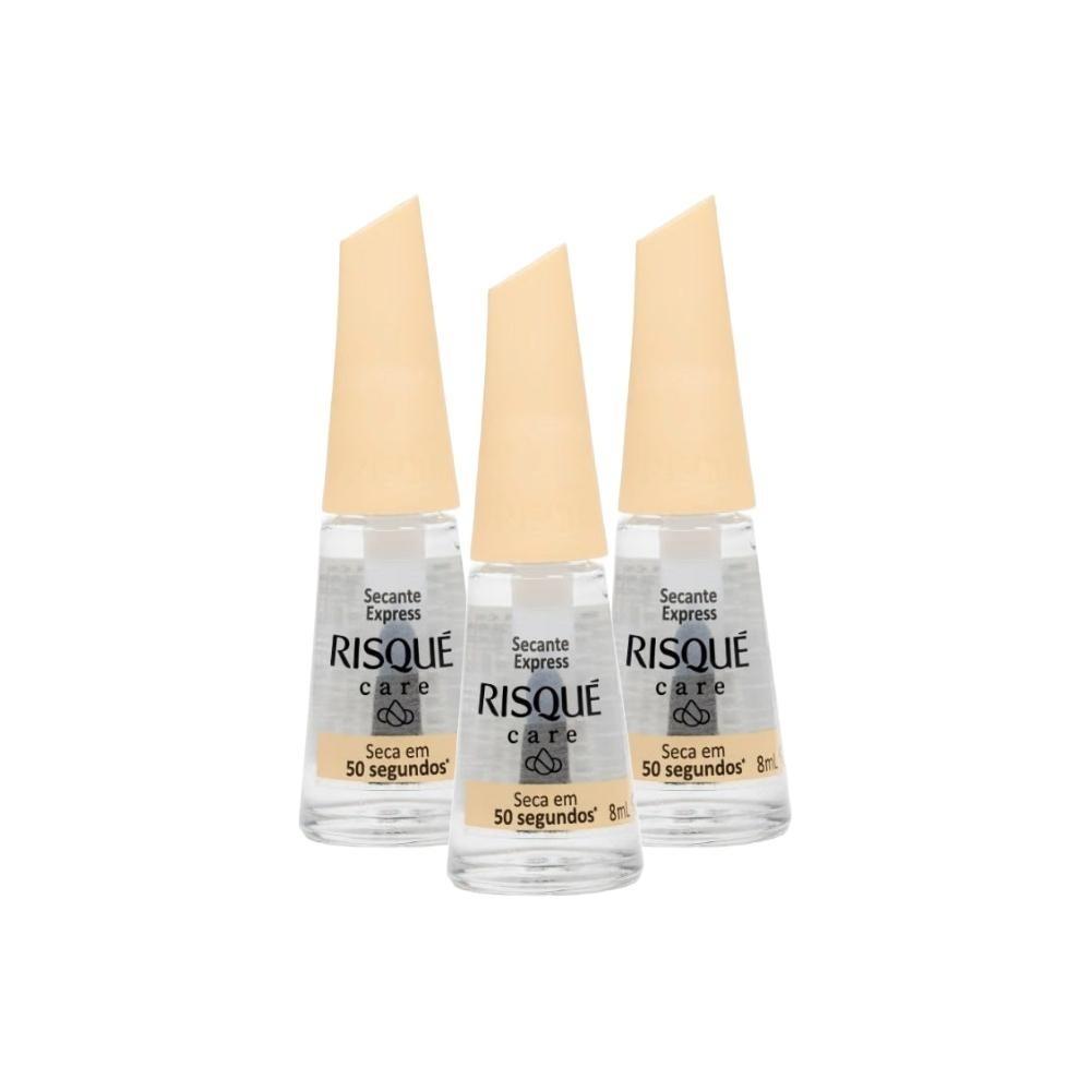 Kit Esmalte Risqué Care Secante Express (3 Unidades)
