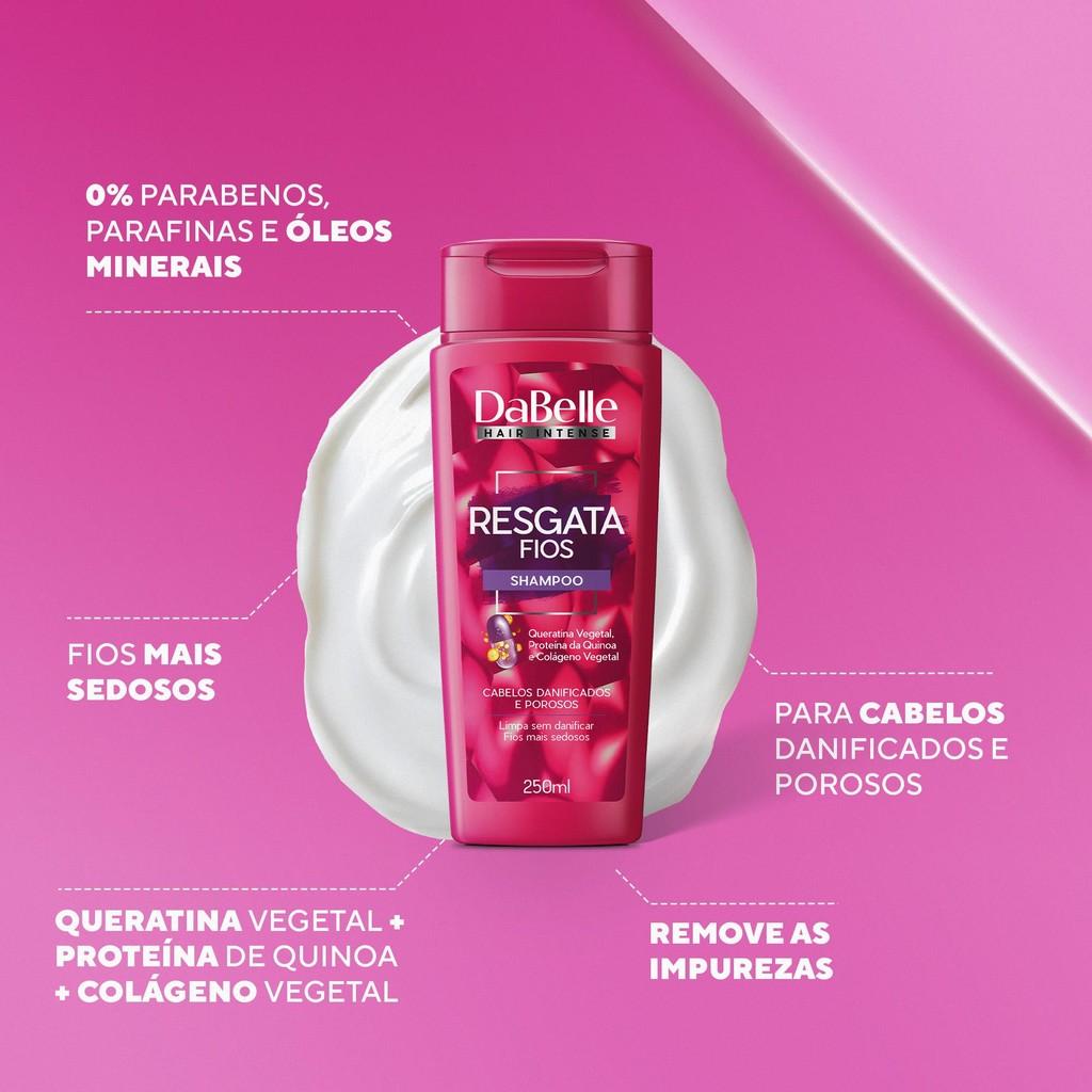 Kit Shampoo E Condicionador + Máscara 800g Resgata Fios - Dabelle Hair