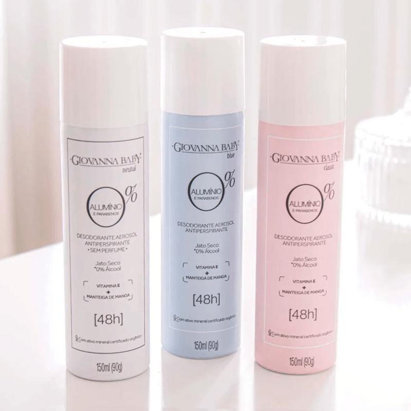 Desodorante Antiperspirante Aerosol Giovanna Baby Classic 150ml
