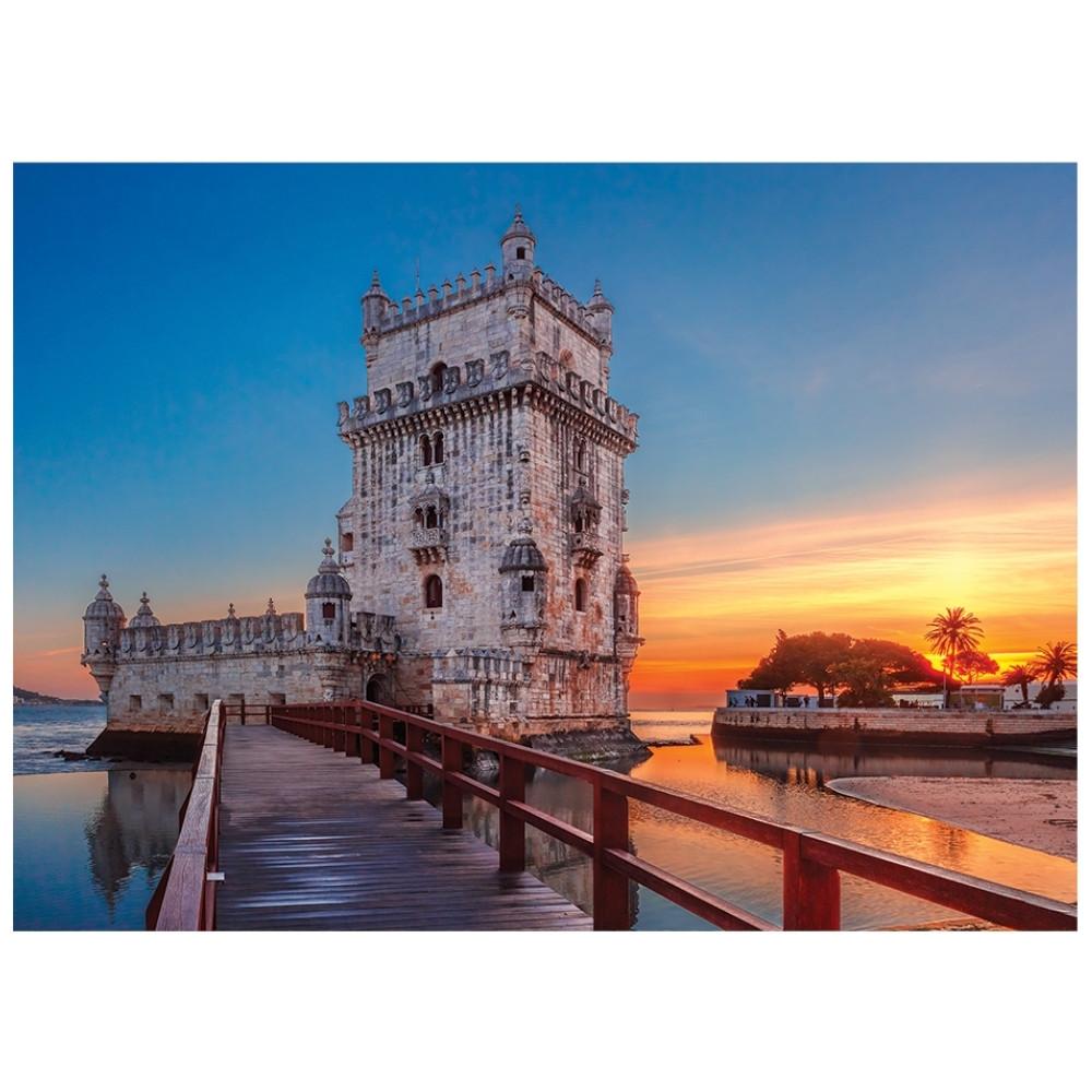 Quebra Cabeça Torre De Belém 500 Peças Ggb Brinquedo Puzzle Paisagem Ponto Turístico Lisboa Portugal