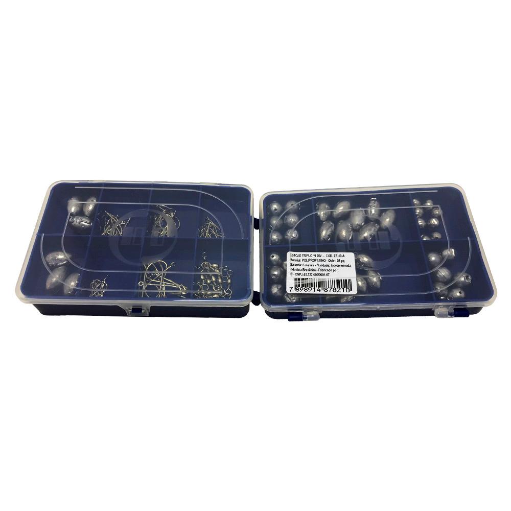 Kit De Pesca Esportiva Anzol Iscas Articiais Boias Giradores