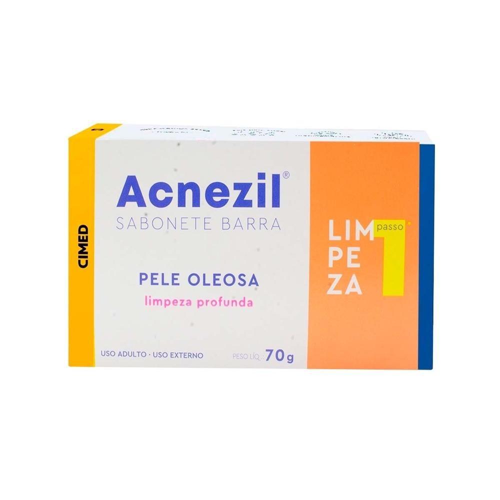 Kit C/2 Und Acnezil Sabonete Em Barra 70g Pele Oleosa