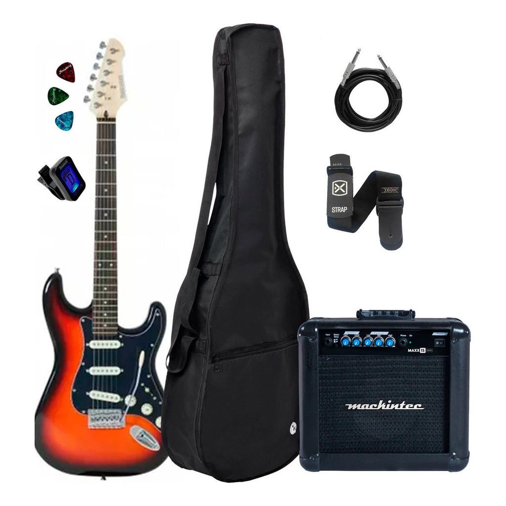 Guitarra Strinberg Rw50 Sb Sunburst+ Acessórios+ Cubo Maxx15