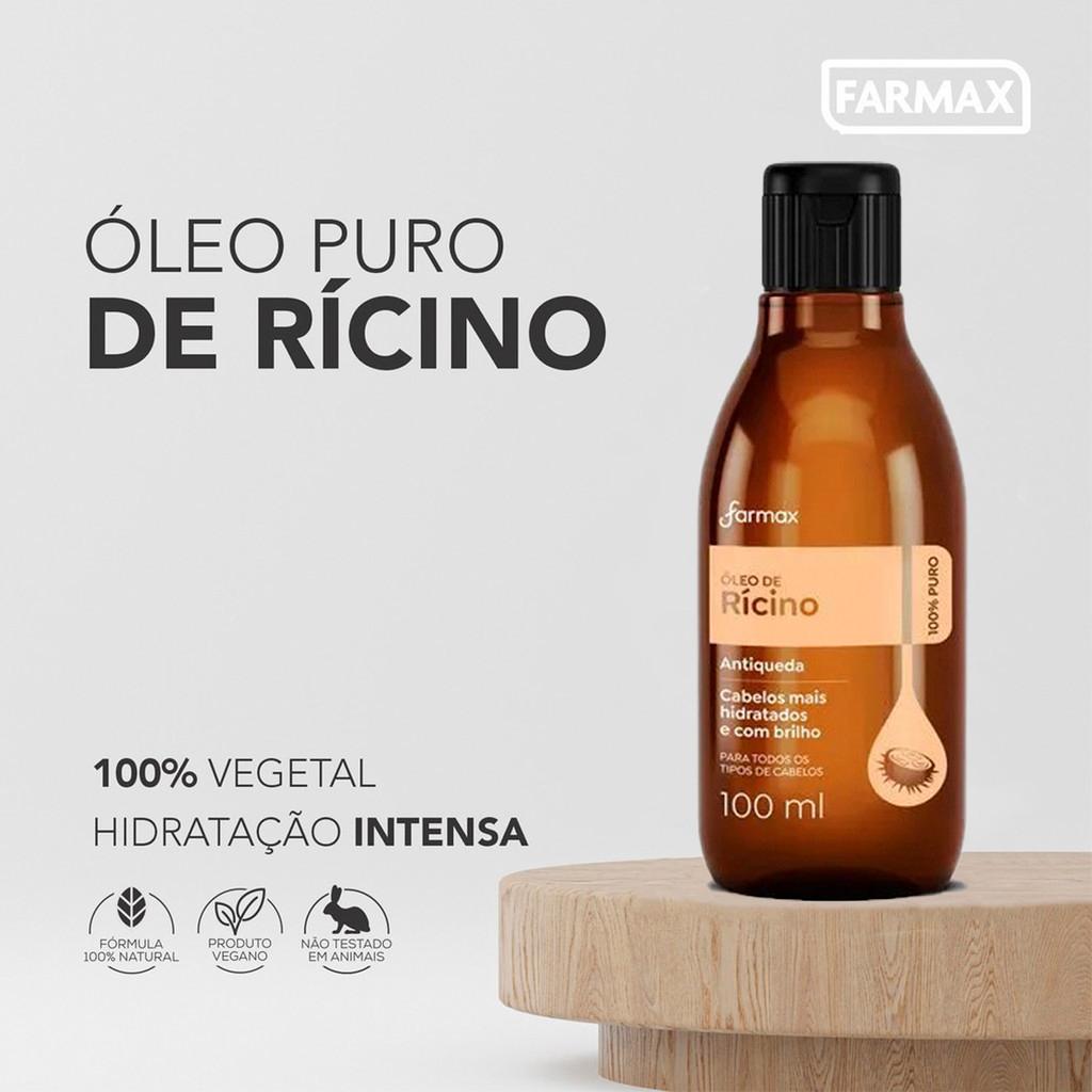 Óleo De Rícino Puro Farmax Óleo Capilar Unisex 100ml