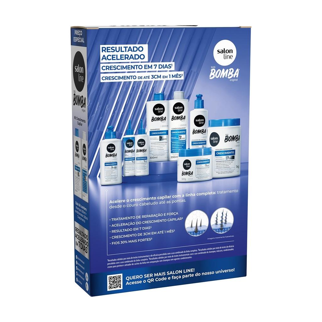Kit Shampoo 300ml + Condicionador 200ml Sos Bomba Crescimento Capilar