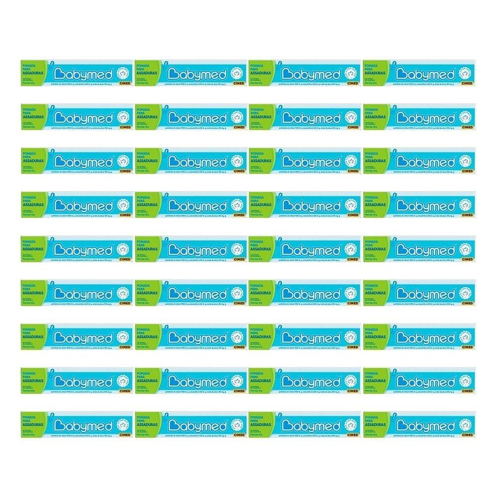Kit 36 Pomadas Para Prevenção De Assaduras Babymed Azul 45g