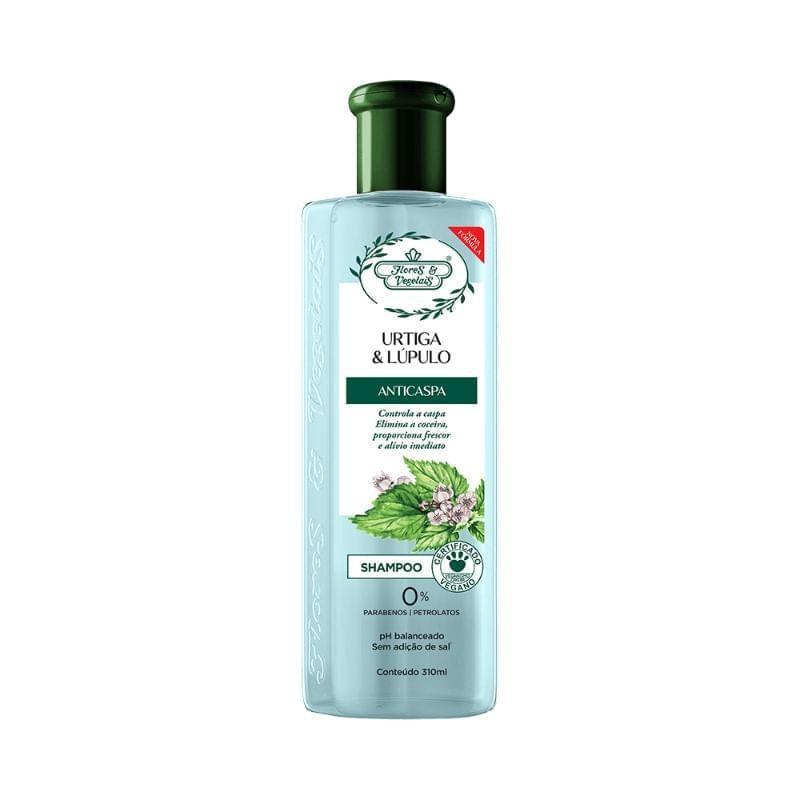 Shampoo Flores E Vegetais Urtiga E Lúpulo Anticaspa 310ml