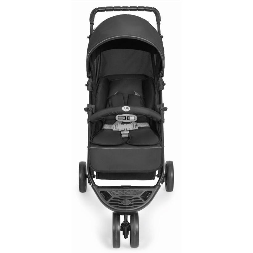 Carrinho De Bebê Passeio Berço 3 Rodas Preto E Cinza Horus 0-15 Kgs Tutti Baby