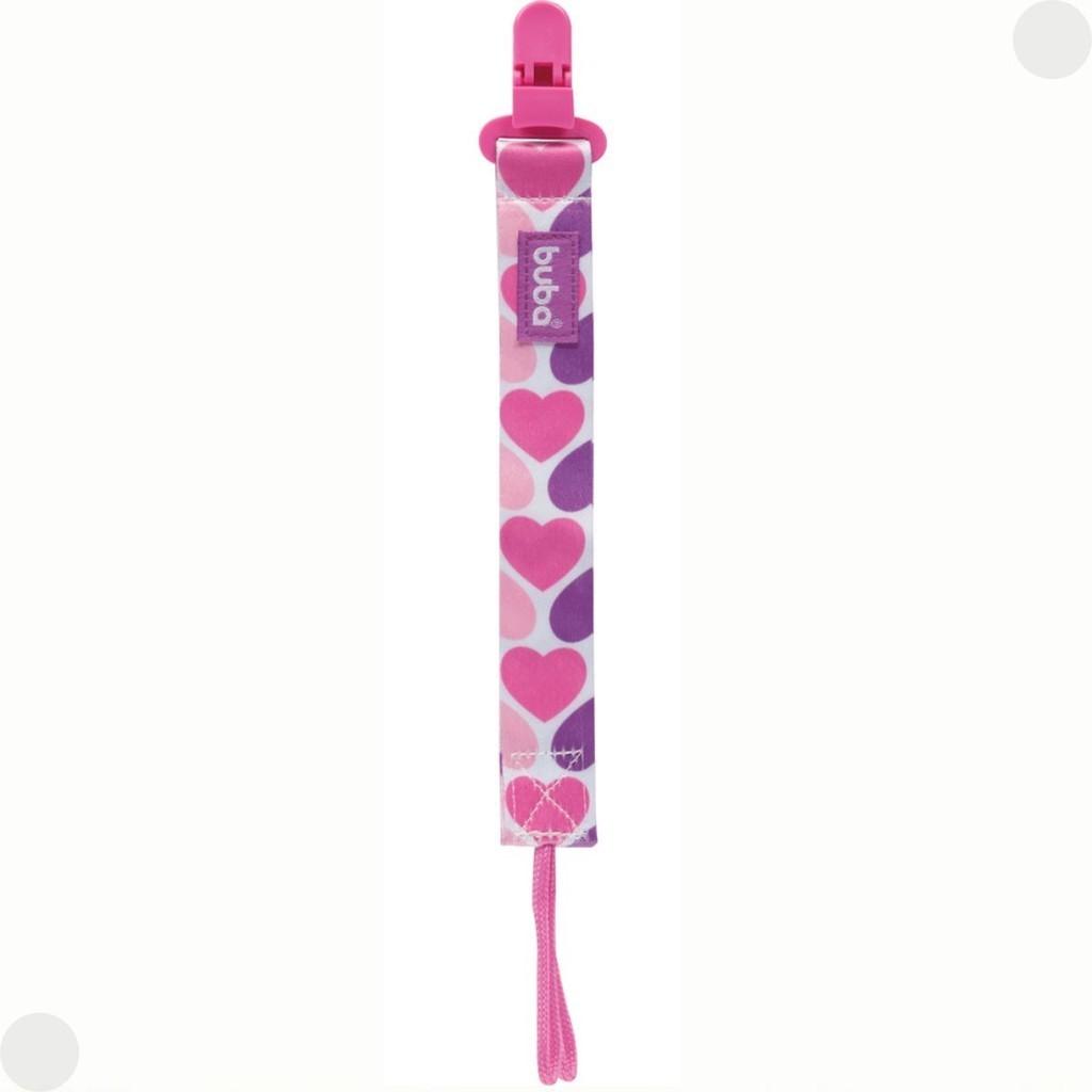 Prendedor De Chupetas Rosa Corações 7482 - Buba