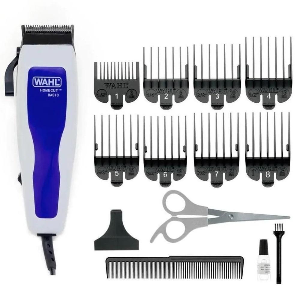 Máquina De Cortar Cabelo Wahl Home Cut Basic 220V Com Fio 8 Pentes