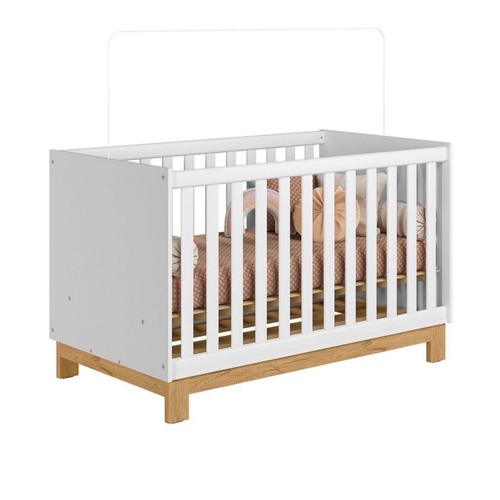 Berço Mini Cama 2 Em 1 Q Encanto Branco Acetinado - Qmovi