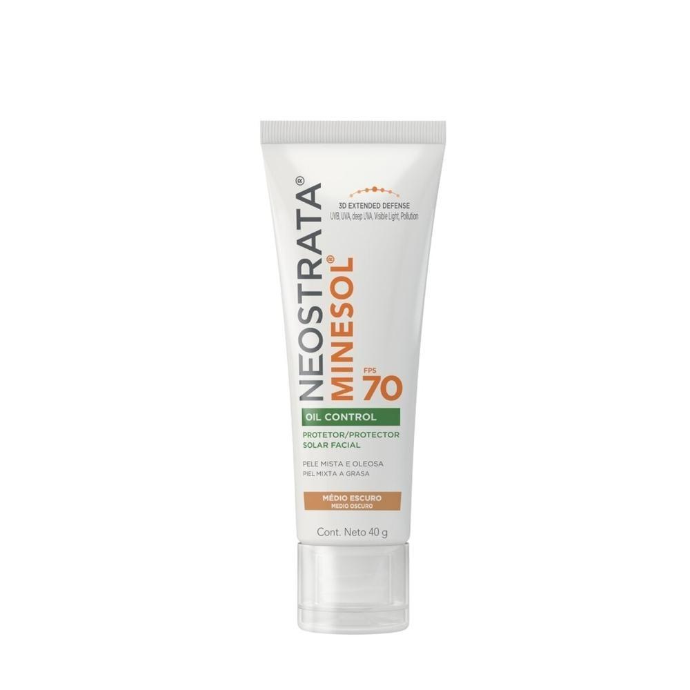 Protetor Solar Facial Neostrata Minesol Oil Control Medio Escuro Fps70 40g