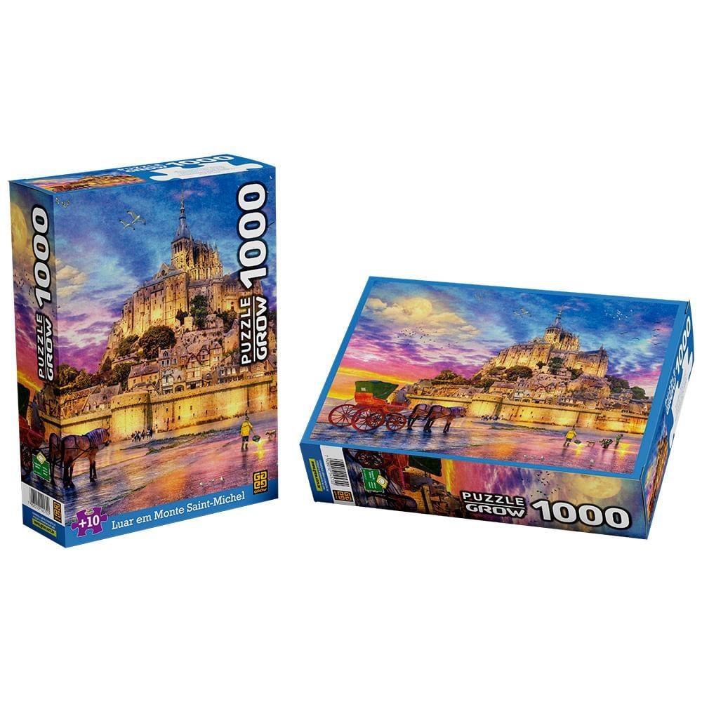 Puzzle 1000 Peças Luar Em Monte Saint-michel