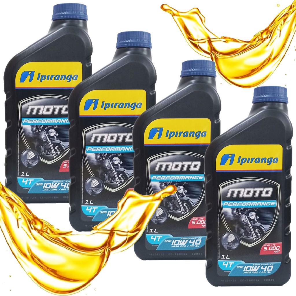 Óleo Ipiranga 10w40 Semi Sintético Moto Performance 4 Litros