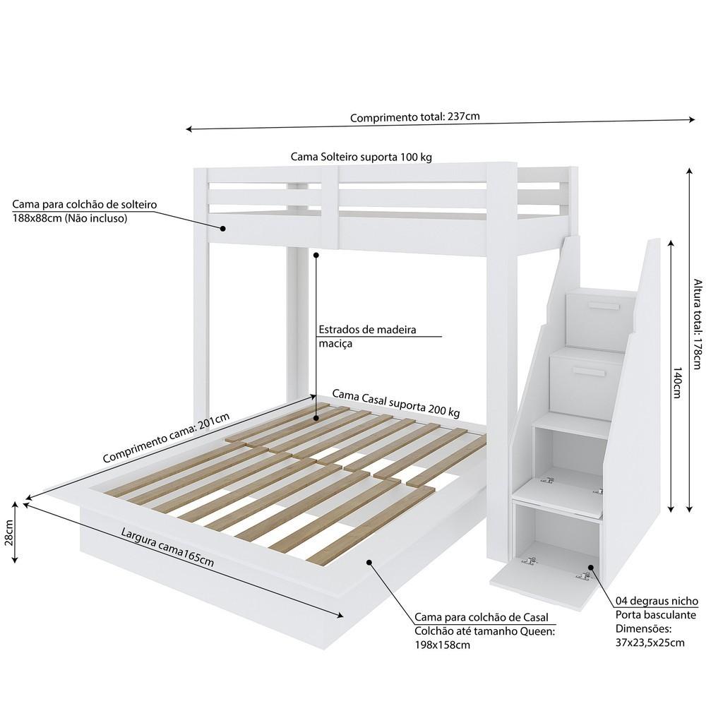 Beliche Casal Family Star PLUS Casatema Branco