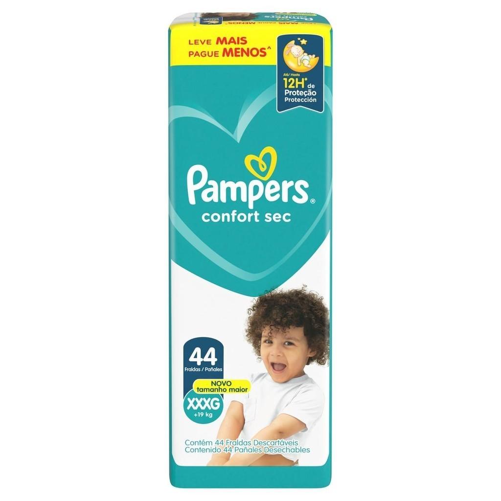 Kit 2 Fraldas Pampers Confort Sec Xxxg Com 44un Cada