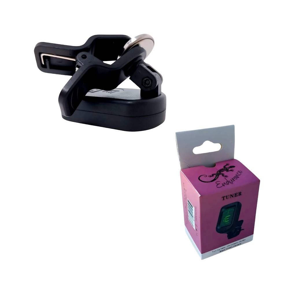 Kit Afinador Clip Web Music+ Capotraste Nv Prata+ Suporte Parede+ 3 Palhetas