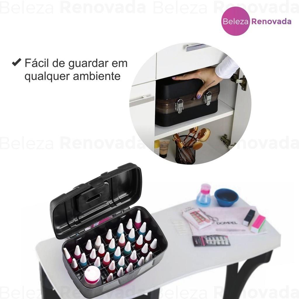 Maleta Organizadora De Esmaltes Manicure Gi - Preta