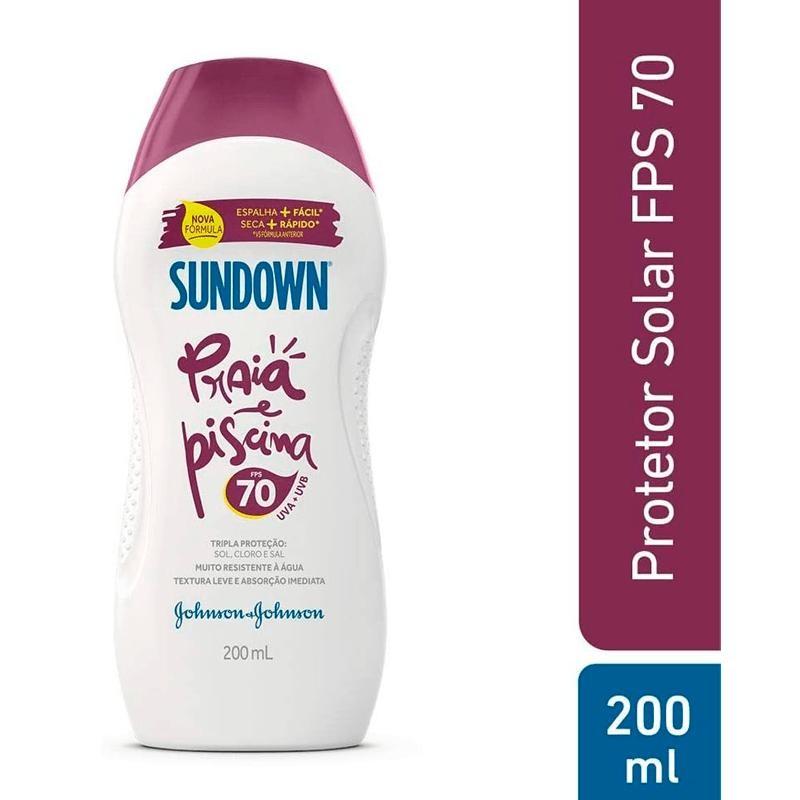 Protetor Solar Sundown Praia E Piscina Fps70 200ml