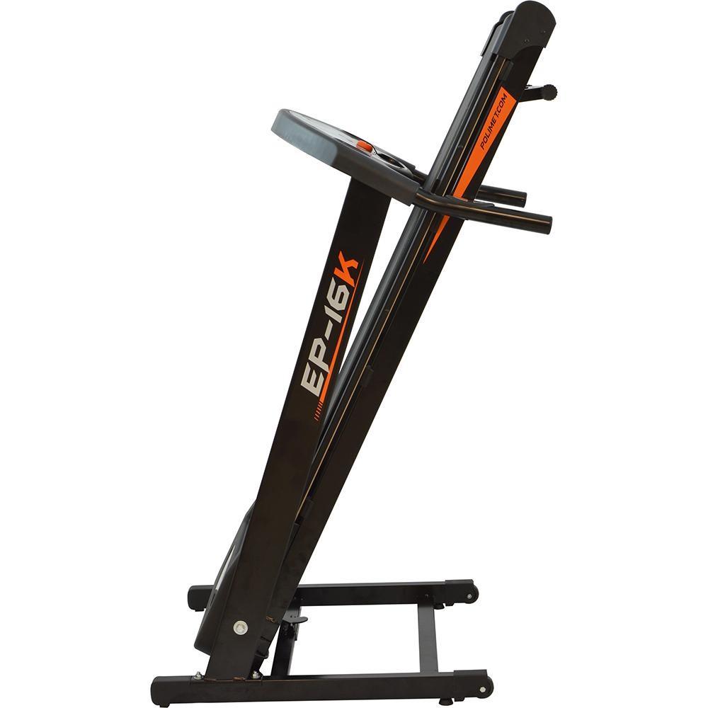 Esteira Elétrica Ep-16k Polimet Dobrável Residencial Profissional Fitness Bivolt Cor Preto