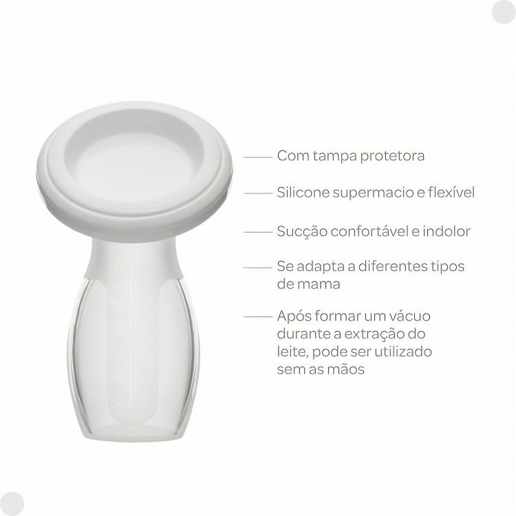 Coletor De Leite Materno Com Tampa Silicone 90ml 18263 Buba